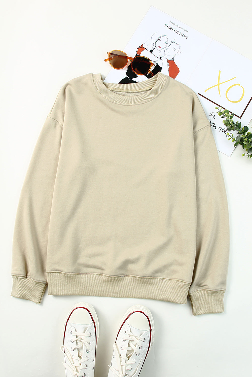 Pink MERRY Alphabet Print Loose Fit Christmas Sweatshirt