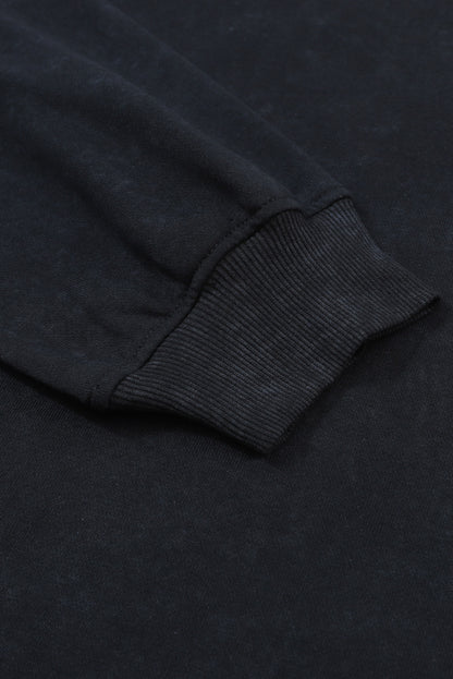 Green Drop Shoulder Crew Neck Pullover Sweatshirt