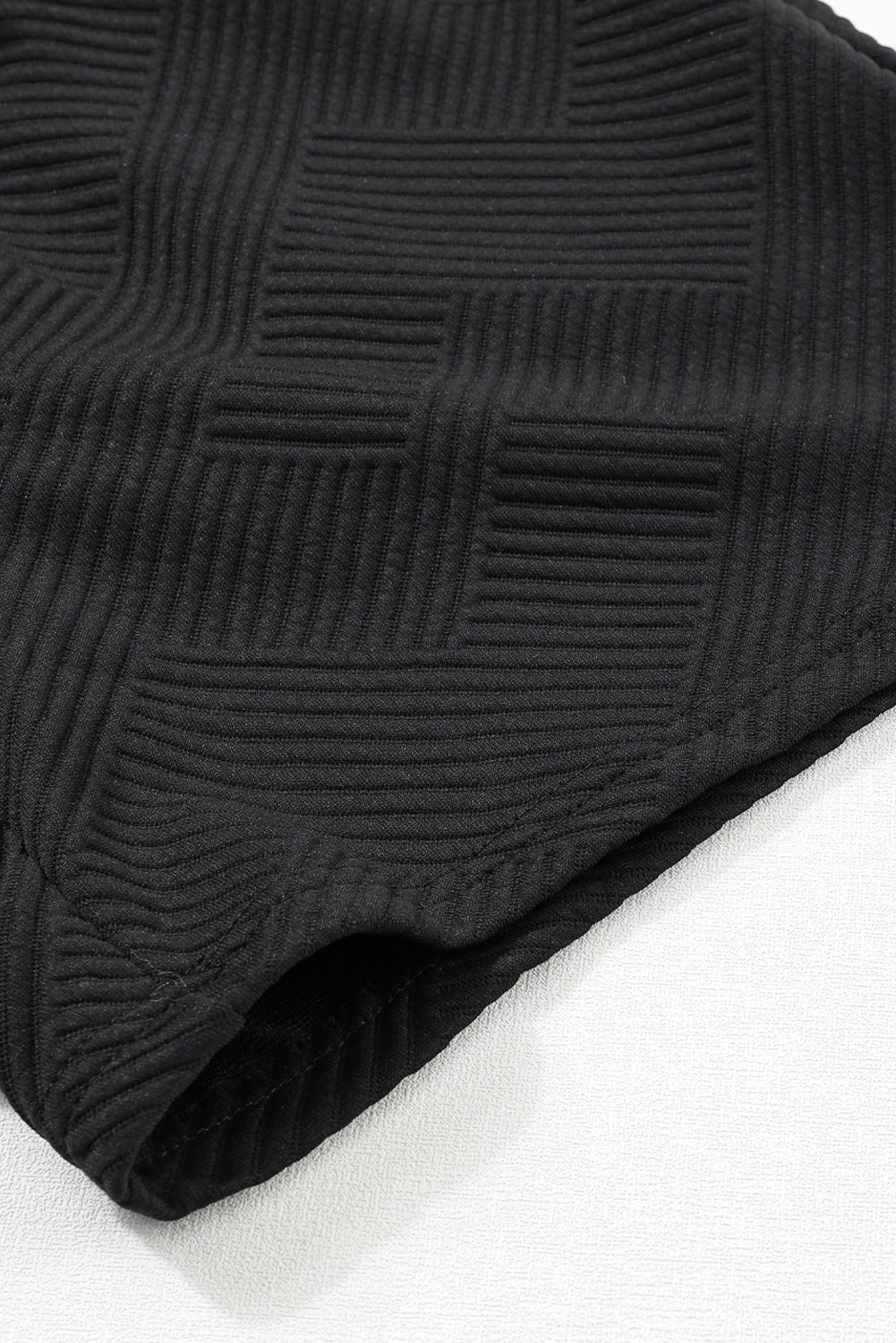 Black Ultra Loose Textured 2pcs Slouchy Outfit