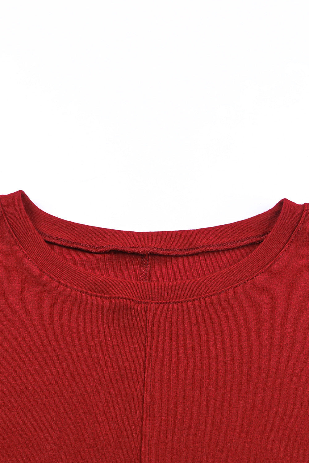 Red Sequined Christmas Favor Sleeve Casual Pullover