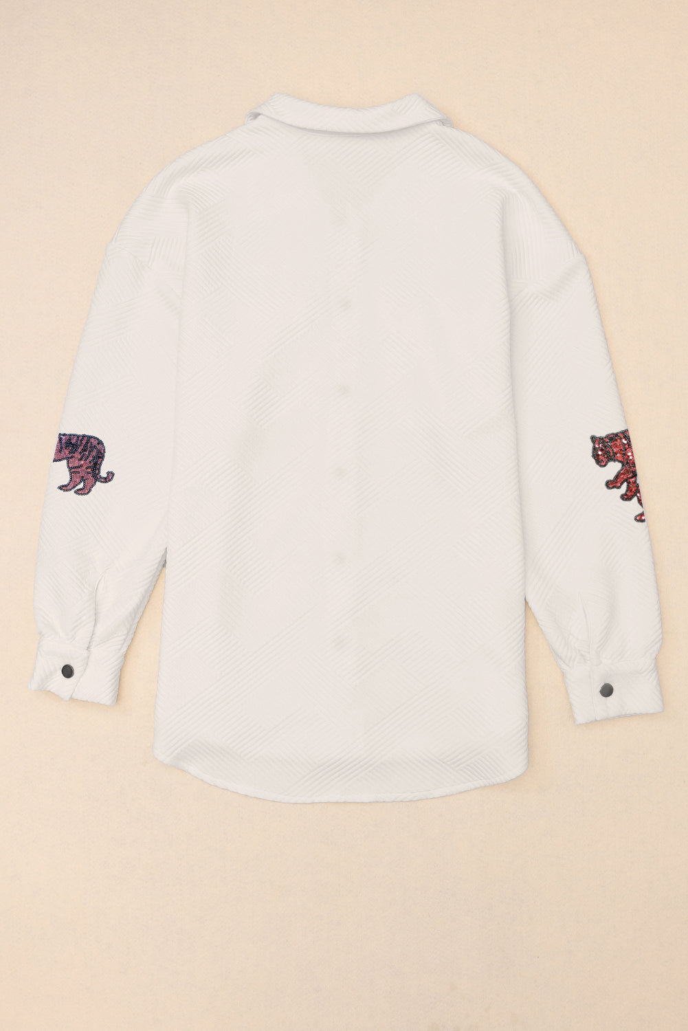 Khaki Solid Textured Flap Pocket Buttoned Shacket