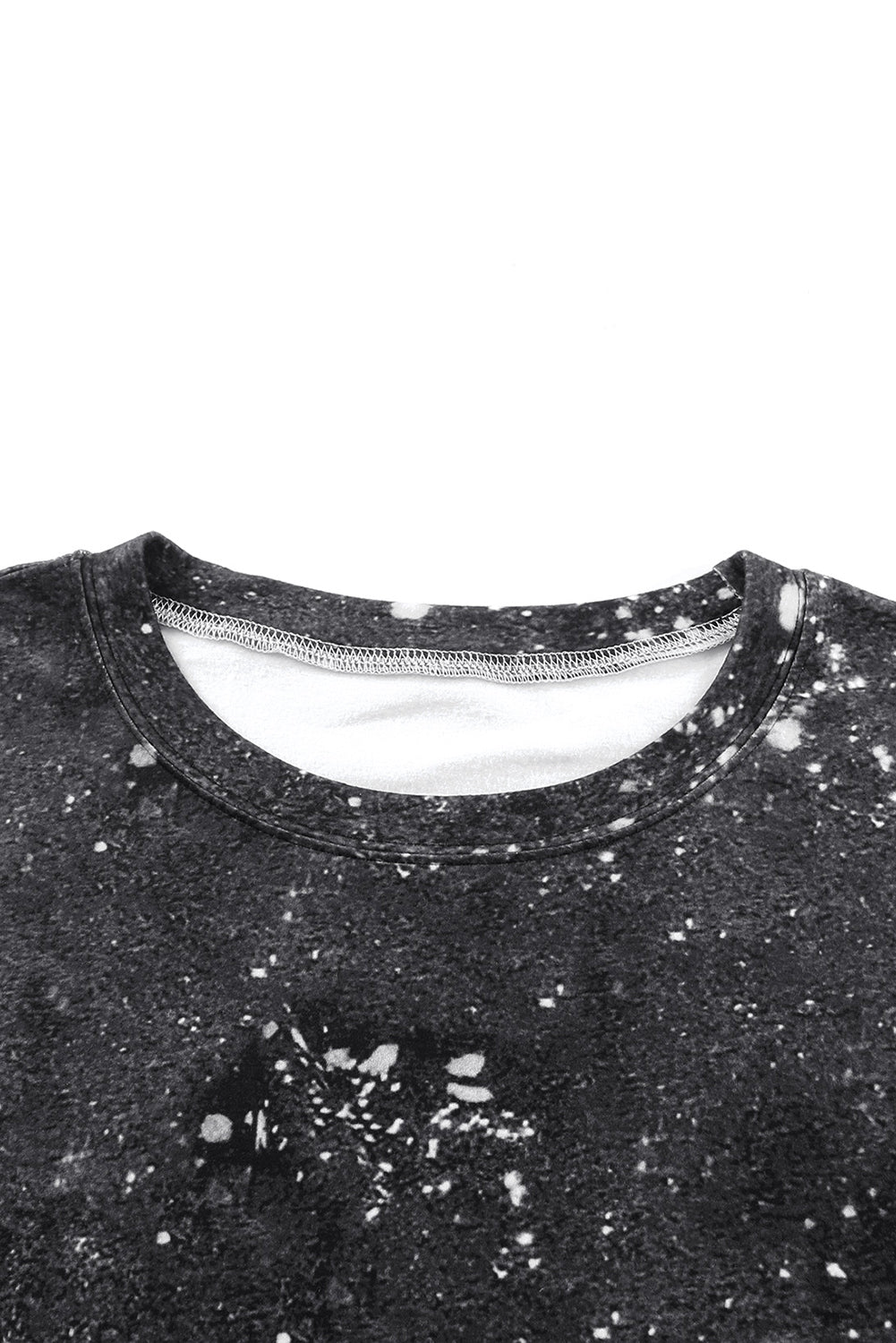 Black Christmas Santa Claus Leopard Print Graphic Sweatshirt