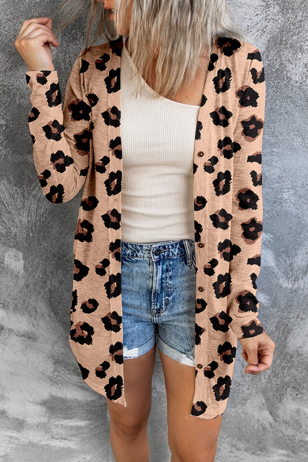 Black Sequined Santa Claus Button Up Cardigan