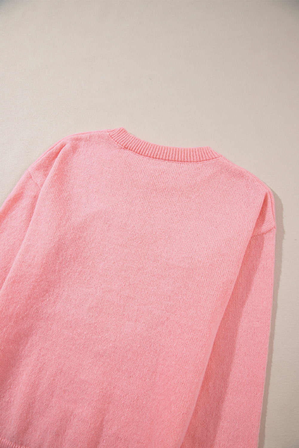 Black Holly Jolly Round Neck Casual Sweater