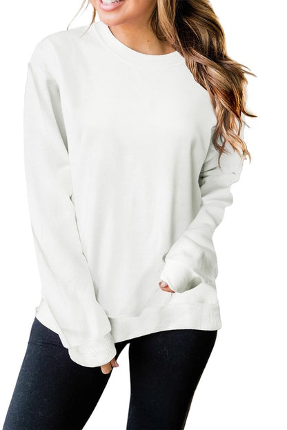 Pink MERRY Alphabet Print Loose Fit Christmas Sweatshirt