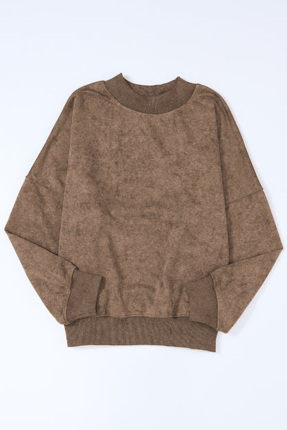 Green Drop Shoulder Crew Neck Pullover Sweatshirt