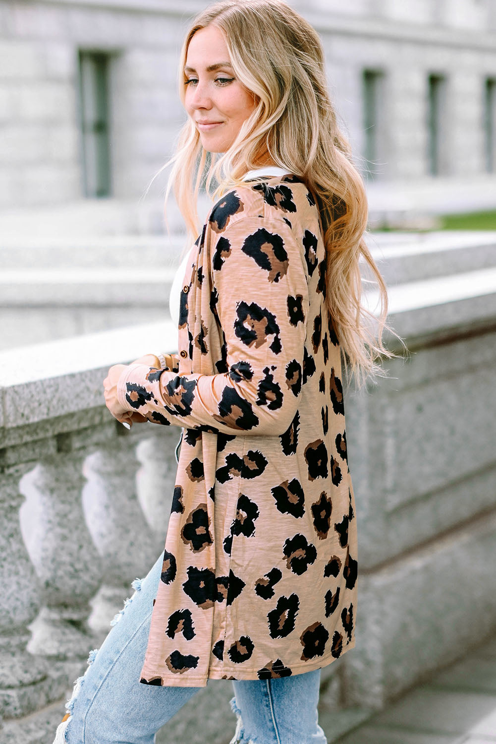 Black Sequined Santa Claus Button Up Cardigan