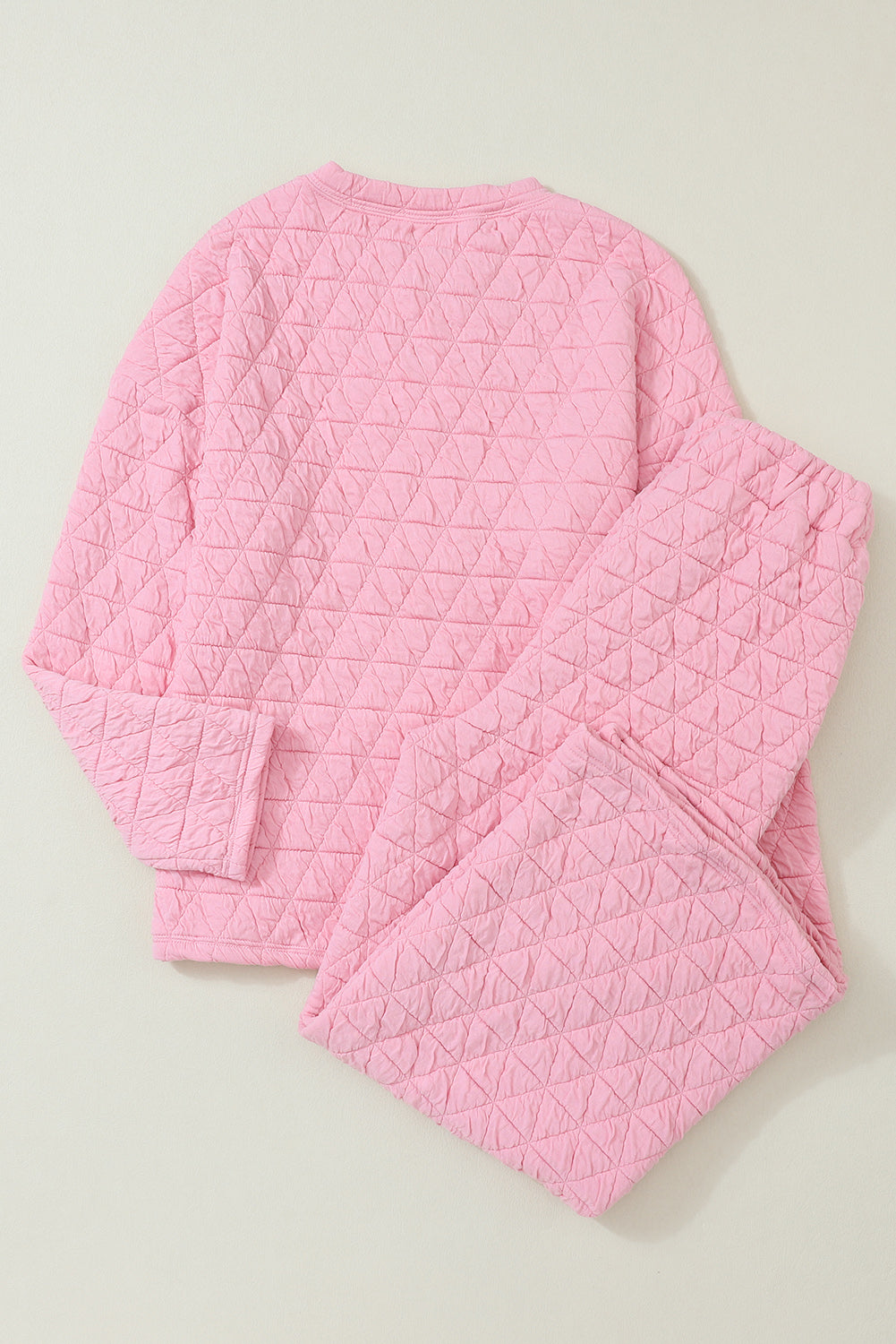 Coffee Solid Color Quilted Kangaroo Pocket Hoodie