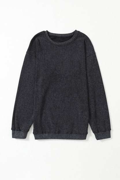 Black Christmas Neon Nutcrackers Mineral Wash Corded Sweatshirt