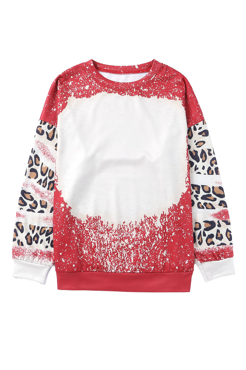 Black Believe Santa Claus Bleach Print Graphic Sweatshirt