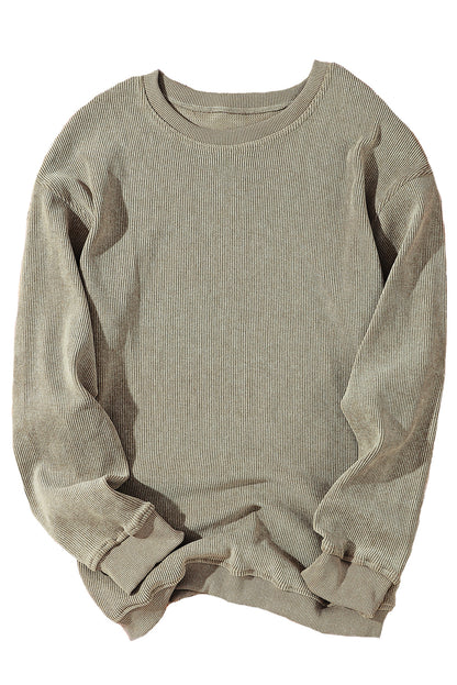 Black Christmas Neon Nutcrackers Mineral Wash Corded Sweatshirt