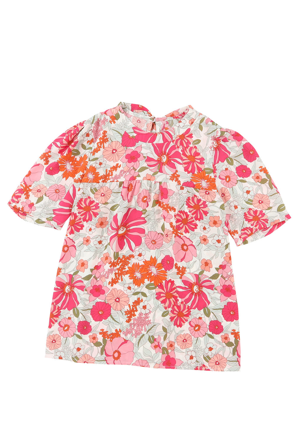 Oatmeal Boho Floral Smocked Waist Super Loose Pants