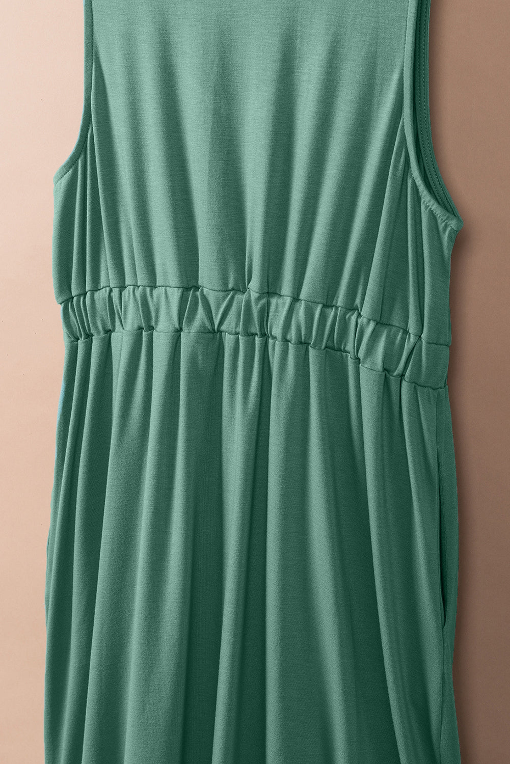 Black Buttons Sleeveless High Waist Mini Dress