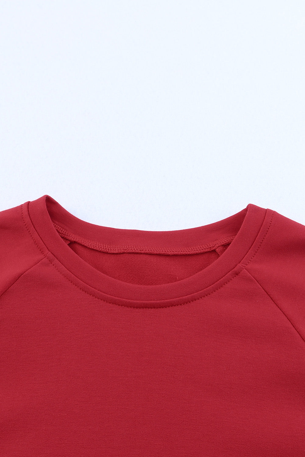 Fiery Red Chenille MERRY Christmas Raglan Sleeve Sweatshirt