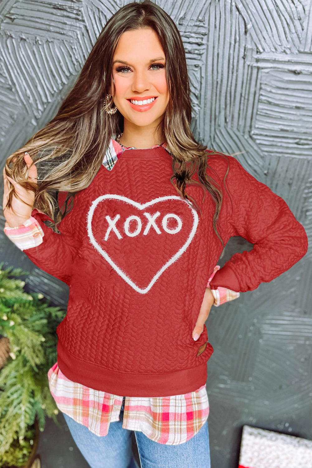 Black Merry And Bright Cable Knit Pullover Sweatshirt