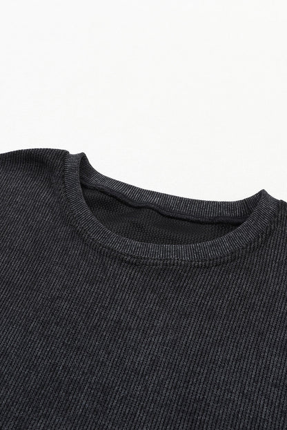 Black Christmas Neon Nutcrackers Mineral Wash Corded Sweatshirt