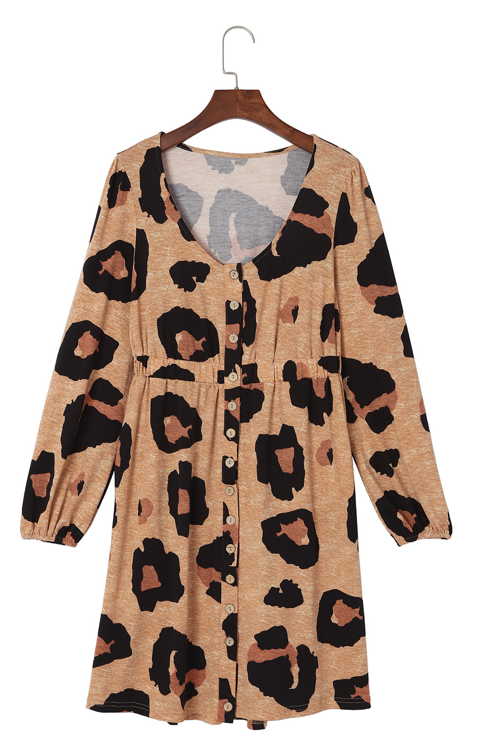 Leopard Print Long Sleeve Loose Top