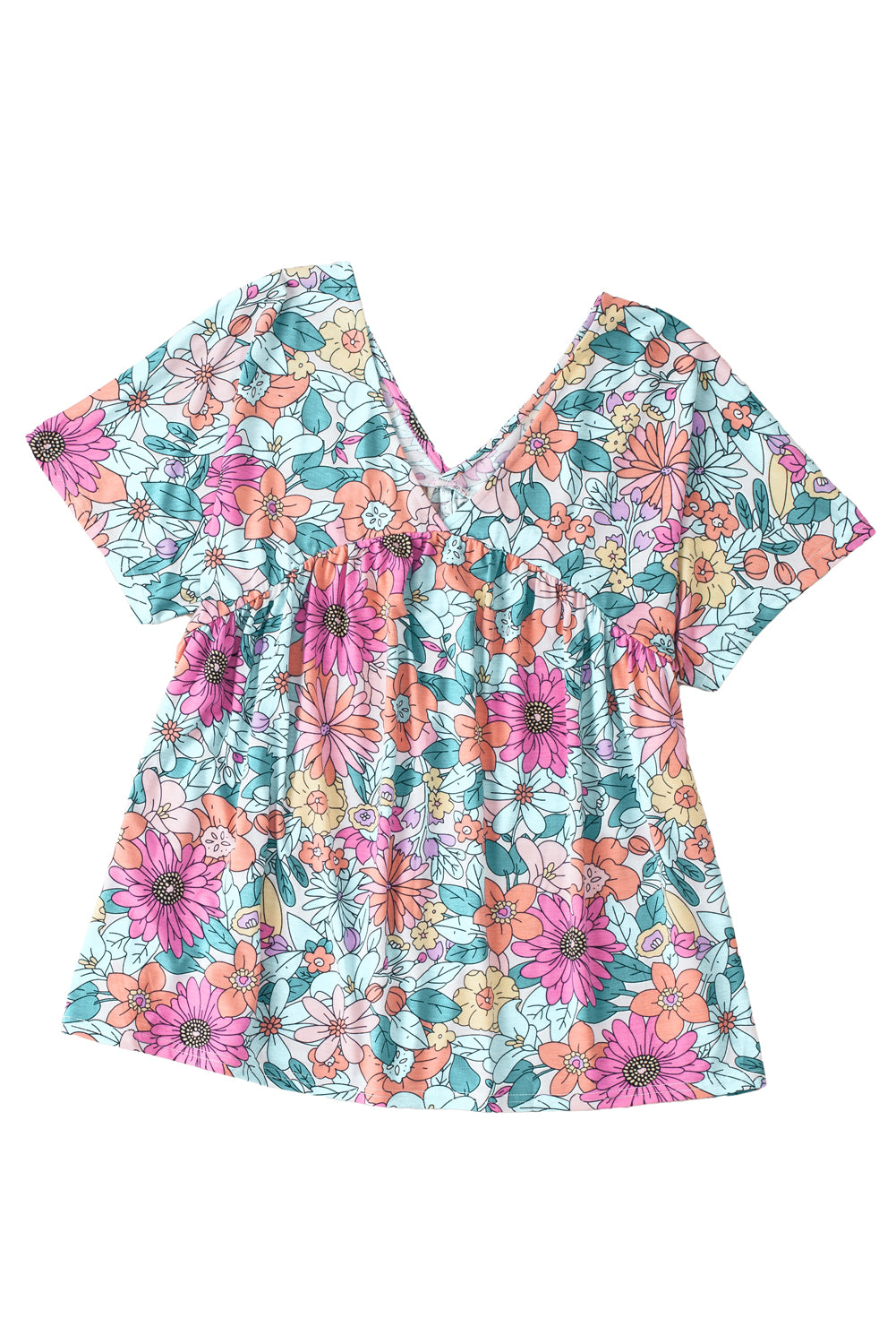 Fiery Red Round Neck Sleeveless Floral Mini Dress