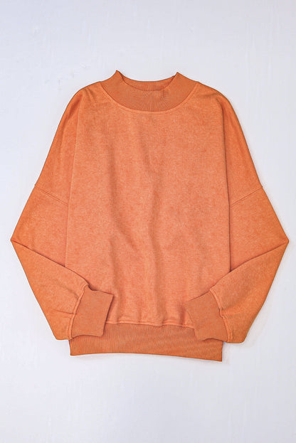 Green Drop Shoulder Crew Neck Pullover Sweatshirt